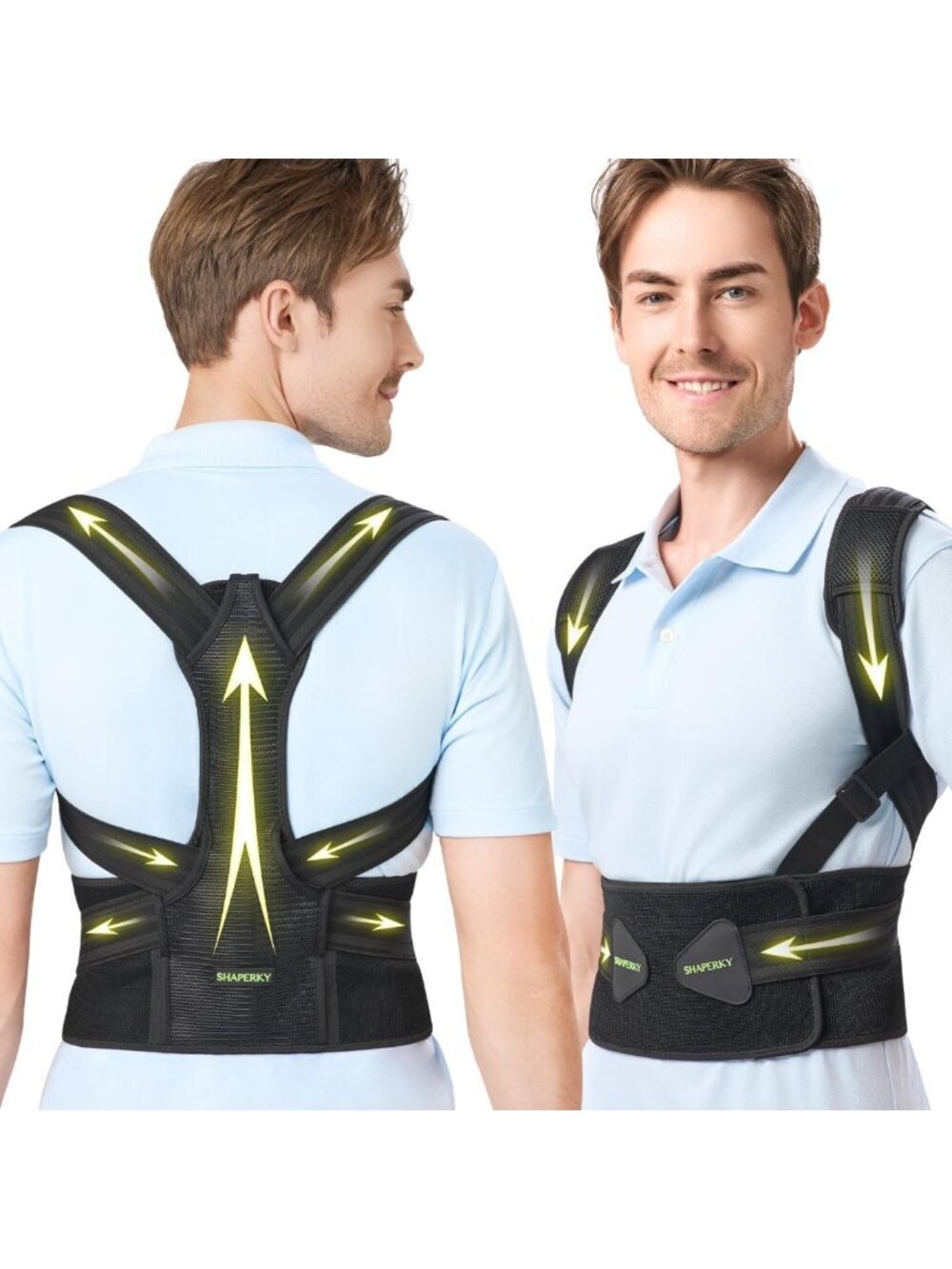 Adjustable Posture Corrector for Men & Women - Breathable Back Support Brace